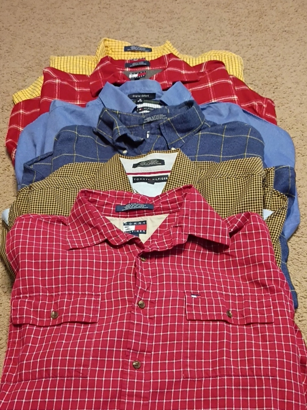 Tommy Hilfiger Men's Long-sleeve Dress Shirts Bundle Of 6